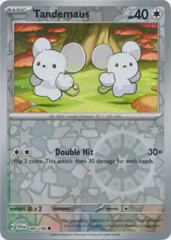 Tandemaus 160/198 Reverse Common Scarlet & Violet Base Set Pokemon TCG NM - Image 1