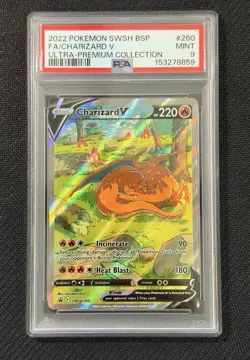 The Pokemon Company Charizard V SWSH260 Full Art Holo Promo PSA 9 EN - Image 1