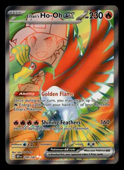 Ethan's Ho-Oh ex 209/182 Ultra Rare Destined Rivals Pokemon Card - Image 2