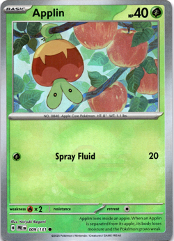Applin (Poke Ball Pattern) 009/131 - Pokemon Prismatic Evolutions - NM - HOLO - Image 1