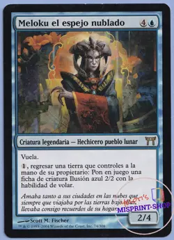 Meloku the Clouded Mirror Spanish Mtg MISPRINT. Creates 2/2 creatures. - Image 1