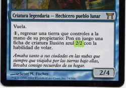 Meloku the Clouded Mirror Spanish Mtg MISPRINT. Creates 2/2 creatures. - Image 3