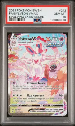 2021 POKEMON SWORD & SHIELD EVOLVING SKIES SECRET FULL ART/SYLVEON VMAX PSA 10 - Image 1