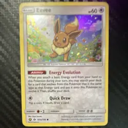 Nintendo Eevee 101A/149 Sun & Moon Secret Rare Holo Pokemon TCG 2018 Eng 60HP - Image 1