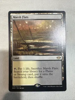 Magic the Gathering Marsh Flats Rare Land Regular 248 Modern Horizons 2 - Image 1
