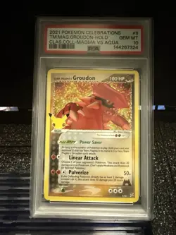 Pokemon TCG Team Magma's Groudon 9/95 Celebrations Classic Holo 2021 PSA 10 - Image 1