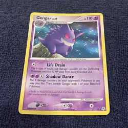 Pokemon TCG Gengar 27/130 Diamond & Pearl Regular Rare English 2007 - Image 1