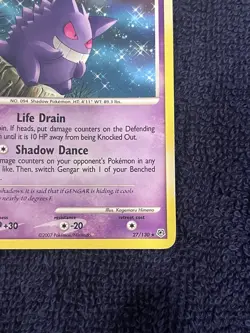 Pokemon TCG Gengar 27/130 Diamond & Pearl Regular Rare English 2007 - Image 3