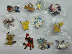 Pokemon TCG 12 Pokemon Enamel Pin Lot Dragonite Primarina Incineroar Pikachu - Image 1