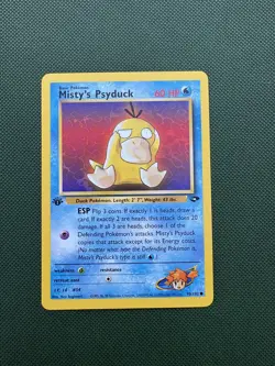 Pokemon Misty's Psyduck 090/132 1st Edition Gym Challenge Common - Image 1
