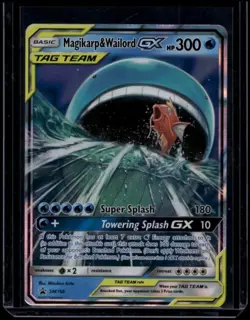 Pokemon TCG Magikarp & Wailord GX SM166 Sun & Moon Promo MP - Image 1