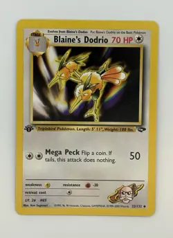 Pokemon TCG 1st Edition Gym Challenge Blaine’s Dodrio 37/132 NM/M - Image 1