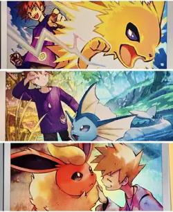 Set of 3 Flareon Vaporeon Jolteon set S8b: VMAX Climax NM Character Rares - Image 1