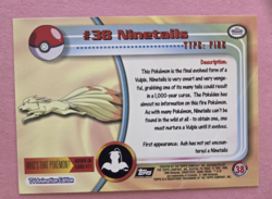 Ninetales #38 NM - 1999 Topps TV Animation Series - Black Logo - Vintage Pokemon - Image 2