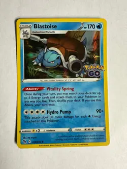Blastoise 017/078 Holo R Pokemon GO Pokemon Holo NM/M 017/078 - Image 1