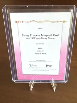 🔥2026 Topps Chrome Disney Belle Disney Princess Auto Paige O’Hara /75 Rare 🔥 - Image 2