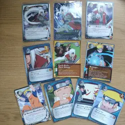 Naruto Bandai TCG CCG Bundle - X10 Jiraiya Cards Rare Gold Foil Holo + Full Art - Image 1