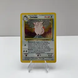 Pokemon Clefable Card 1/64 Jungle Set Holo Rare Vintage 1999 WOTC LP - Image 1
