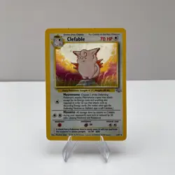 Pokemon Clefable Card 1/64 Jungle Set Holo Rare Vintage 1999 WOTC - Image 1