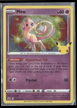 2021 Celebrations Set Pokemon Card 11 Mew NM - Image 1