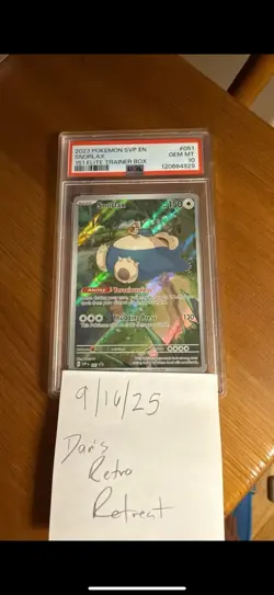 2023 POKEMON SVP EN-SV BLACK STAR PROMO 151 ELITE TRAINER BOX SNORLAX PSA 10 - Image 1