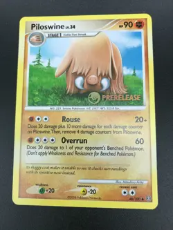 Piloswine 46/100 Prerelease Promo DP Stormfront HOLO NM Pokemon 2008 - Image 1