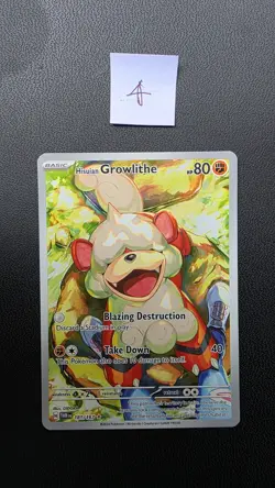 Pokemon - Hisuian Growlithe 181/167 Illustration Rare- Twilight Masquerade - NM - Image 1