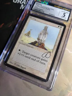 CGC 5 ALPHA Blessing MtG Magic the Gathering Signed By Julie Baroh AUTO 9 - Image 3
