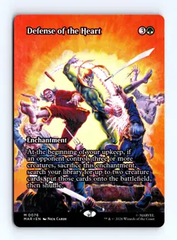 Defense of the Heart (Borderless) 76 (M) MTG Marvel Universe Eternal-Legal (MAR) - Image 1
