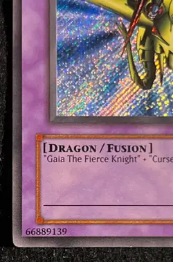 Yugioh Gaia the Dragon Champion LOB-125 Secret Rare GOLD NAME 2002 Original LP E - Image 4