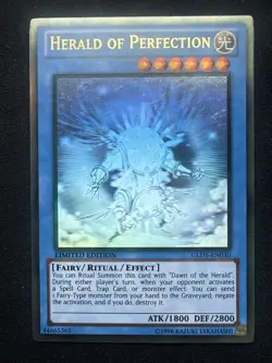 Yugioh Herald of Perfection GLD5-EN030 Gold Ghost Rare - Image 1