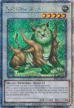 YUGIOH Naturia Beast Quarter Century Secret Rare 1st Ed RA03-EN238 - Image 1