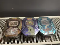 Triple Whammy Collector Tins Pokemon TCG Lot Of 3 (Complete Tin Set) New Sealed - Image 1