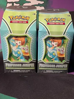 Pokemon TCG: Professor Juniper Premium Tournament Collection In Hand Lot of Two - Image 1