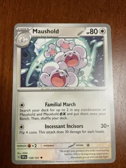 Maushold 158/191 Surging Sparks Regular Pokemon TCG Card - Image 1