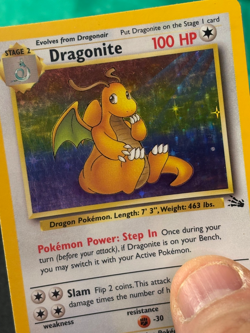 Dragonite Holo 4/62 Unlimited Card Fossil Pokemon Base Set 1999 MP/HP Card - Image 5