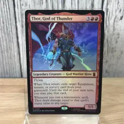 Thor, God of Thunder -Foil Near Mint MTG Marvel Super Heroes - Image 1