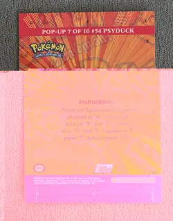 TOPPS POKEMON SERIES 3 PSYDUCK #07 POP UP CARD TV ANIMATION - Image 2