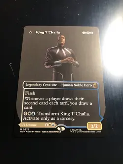 King T'Challa (Borderless) (0373) - Near Mint MTG Marvel Super Heroes Non Foil - Image 1