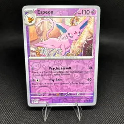 Espeon 033/131 Sv: Prismatic Evolutions Reverse Holo Rare Pokemon Card NM - Image 1