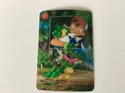 1996 Pokemon Japanese Vending Card Sticker #31 Ash Caterpie Blue Back - Image 2