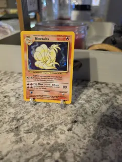 Pokemon TCG Ninetales Base Set Holo Unlimited Rare Card 12/102 - Image 1