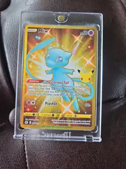 Pokemon TCG Celebrations Mew Gold Full Art Holo Card 25/25 Secret Rare - Image 2