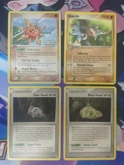 Bundle Of 4 Vintage Ex Legend Maker Solrock Stamped Pokemon Cards 2006 - Image 1