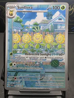 Pokemon TCG Sunflora Illustration Rare Card 169/167 Twilight Masquerade NM - Image 1