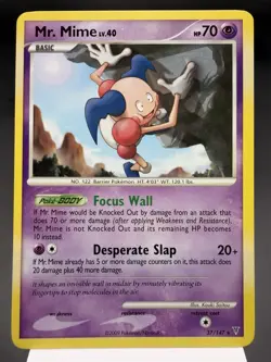 Mr. Mime 37/147 - Rare - Platinum Supreme Victors Pokemon Card NM - Image 1