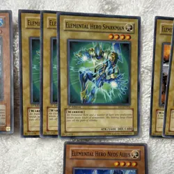 Elemental Hero Bubbleman/Sparkman/Burstinatrix/Neos Alius Card Lot x7 1st Editi… - Image 3