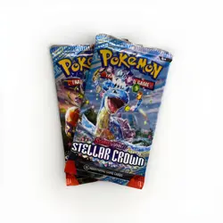 Pokemon TCG Stellar Crown Booster Pack - 2 Packs, 10 Card Each - Sealed - Image 2