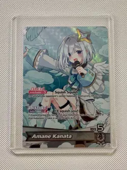 Amane Kanata OSR Hololive TCG hBP01‑001 Blooming Radiance Oshi Super Rare Card N - Image 1