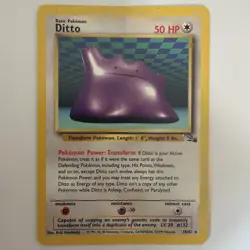 Pokemon 1999 TCG Card #18/62 Ditto. Non Holo. Fossil Collection_ - Image 1